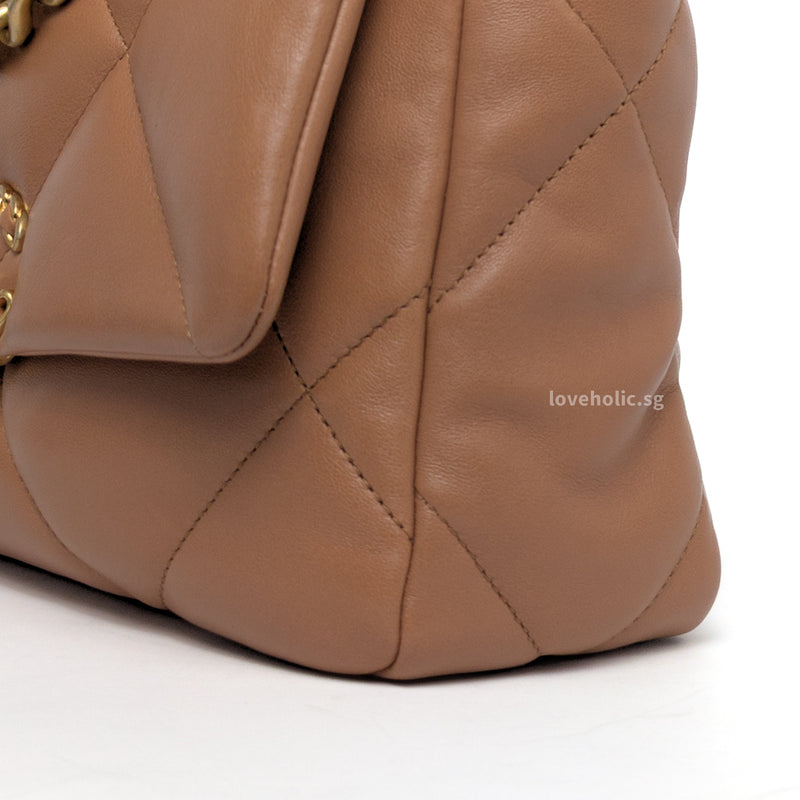 Chanel Chanel 19 Small | 21P Caramel Lambskin Brushed Gold Hardware