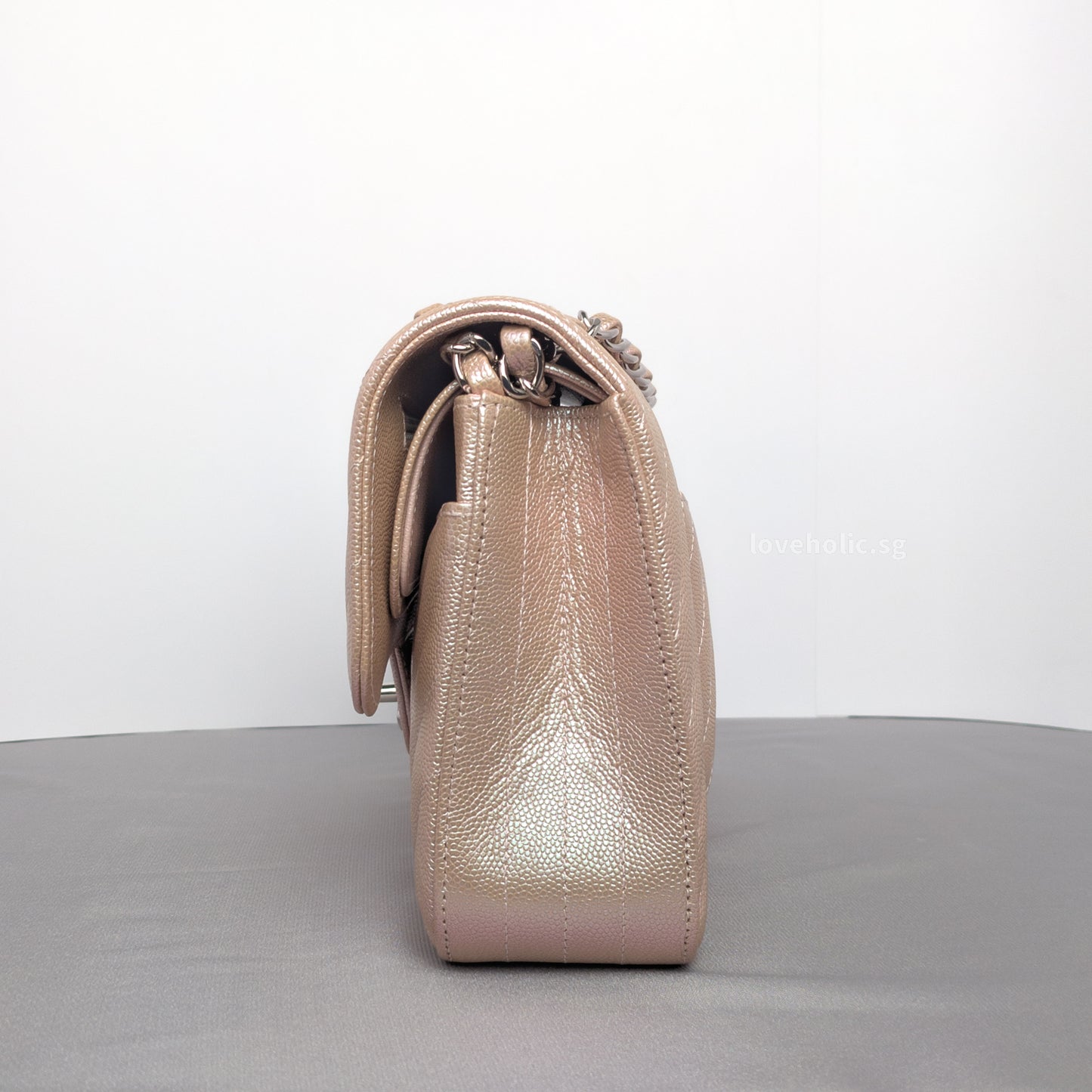Classic Chevron Medium | 17B Rose Gold Caviar Silver Hardware
