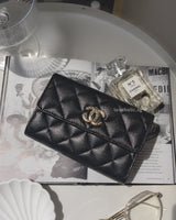 Chanel Wallet Black Caviar Light Gold Hardware-main