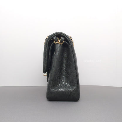 Classic Flap Small | 18S Dark Grey Caviar Light Gold Hardware