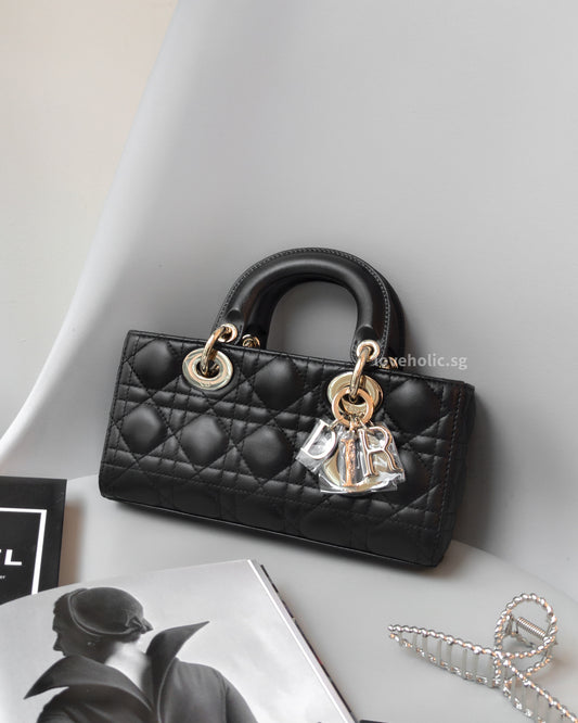 Dior Lady D-Joy Small | Black Lambskin Light Gold Hardware-main