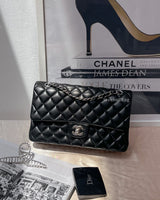 Chanel Classic Flap Medium | Black Lambskin Silver Hardware-main