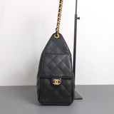 Chanel 25 | Black Grained Calfskin Gold Hardware