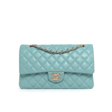 Chanel Classic Flap Medium | 20C Tiffany Blue Caviar Light Gold Hardware