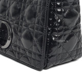 Dior Caro Medium | Black Patent Cannage Leather Ruthenium Hardware