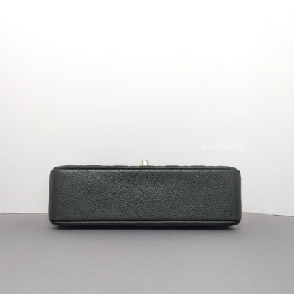 Classic Flap Small | 18S Dark Grey Caviar Light Gold Hardware