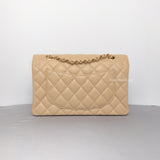 Chanel Classic Flap Small | Beige Claire Caviar Gold Hardware-back