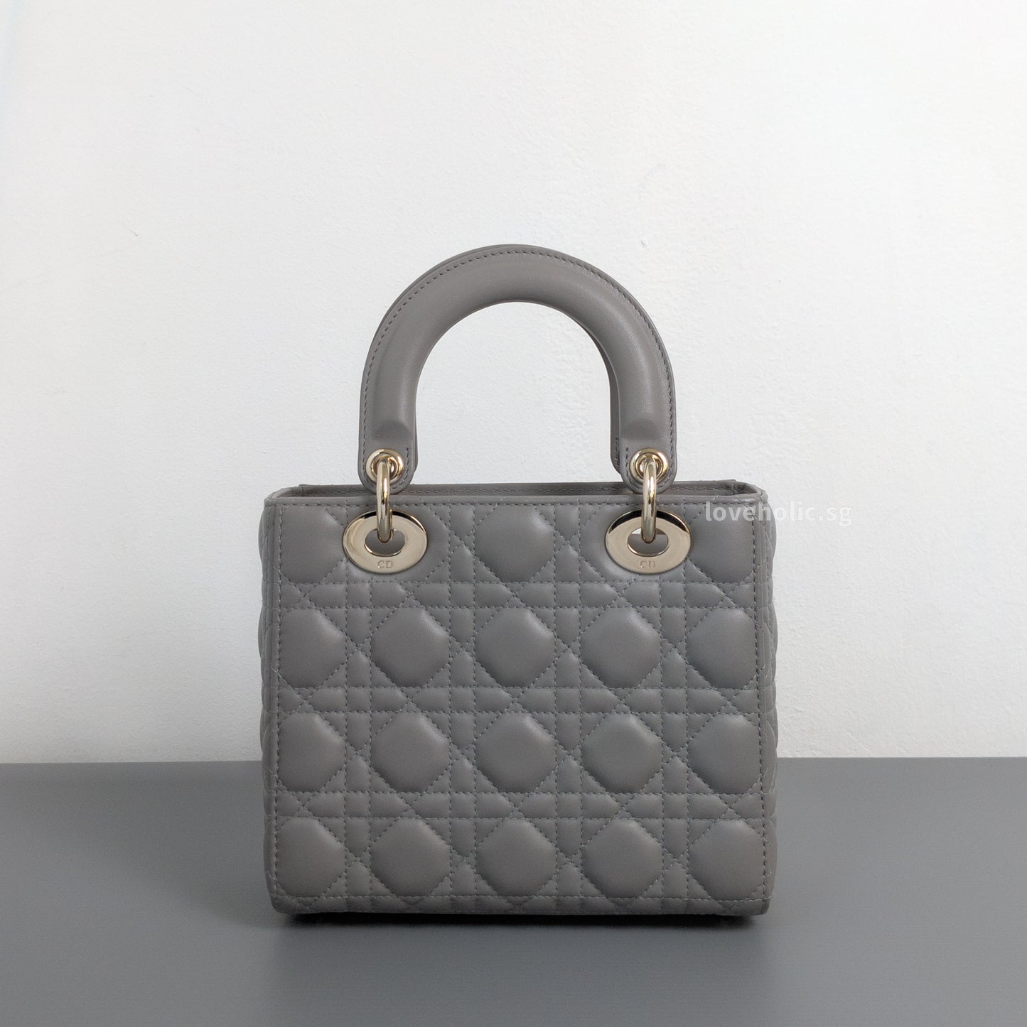 Dior My ABC Lady Dior Small | Grey Lambskin Light Gold Hardware-back