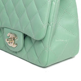 Chanel Classic Flap Mini Square | 21C Light Green Lambskin Light Gold Hardware