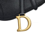 Dior Saddle Medium | Black Calfskin Brushed Gold Hardware