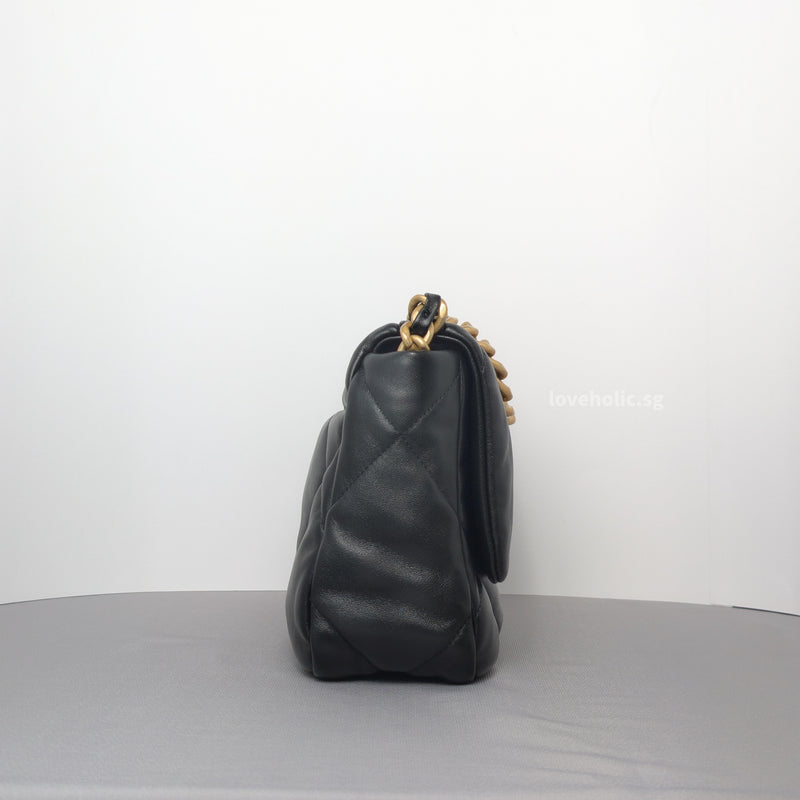 Chanel Chanel 19 Small | Black Lambskin Multicolored Hardware-details