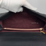 Coco Handle Medium | Black Caviar Brushed Gold Hardware