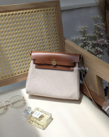 Hermes Herbag 20 | Ecru Beige/Fauve Gold Hardware-main