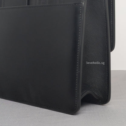 Montaigne 30 Black Calfskin Gold Hardware
