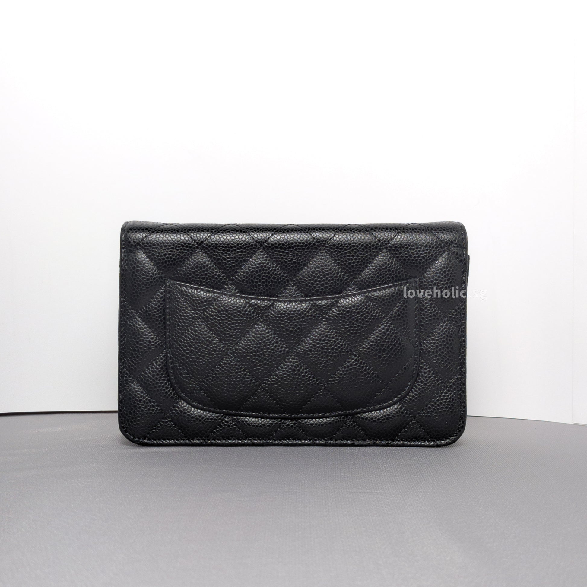 Chanel Wallet On Chain Black Caviar Gold Hardware-back