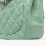 Chanel Classic Flap Mini Square | 21C Light Green Lambskin Light Gold Hardware