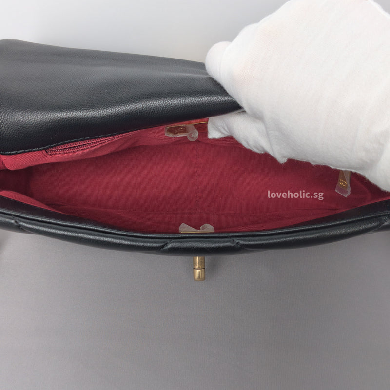 Chanel 19 Small | Black Lambskin Multicolored Hardware