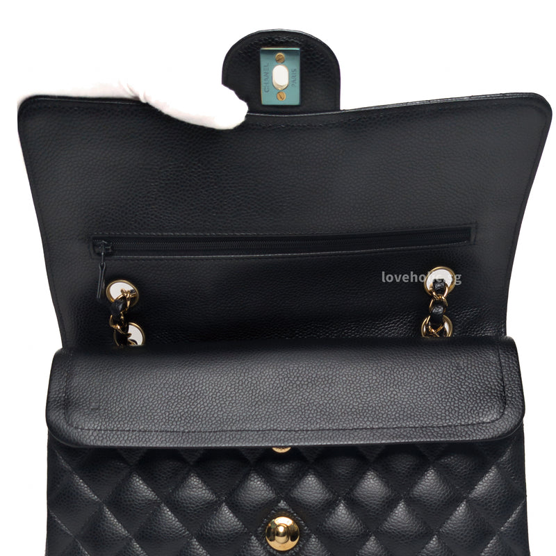 Chanel Classic Flap Medium | Black Caviar Gold Hardware