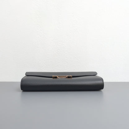 Hermes Constance To Go | Black Epsom Rose Gold Hardware-details