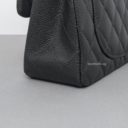 Classic Flap Small | 18S Dark Grey Caviar Light Gold Hardware