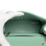 Chanel Classic Flap Mini Square | 21C Light Green Lambskin Light Gold Hardware