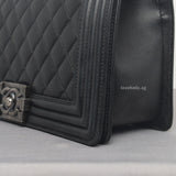 Boy Medium | Black Caviar Ruthenium Hardware