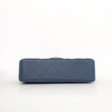 Chanel Classic Flap Small | 19C Navy Blue Caviar Light Gold Hardware