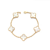 Van Cleef & Arpels VCA Vintage Alhambra Bracelet 5-motif | Mother of Pearl  18K Gold Hardware