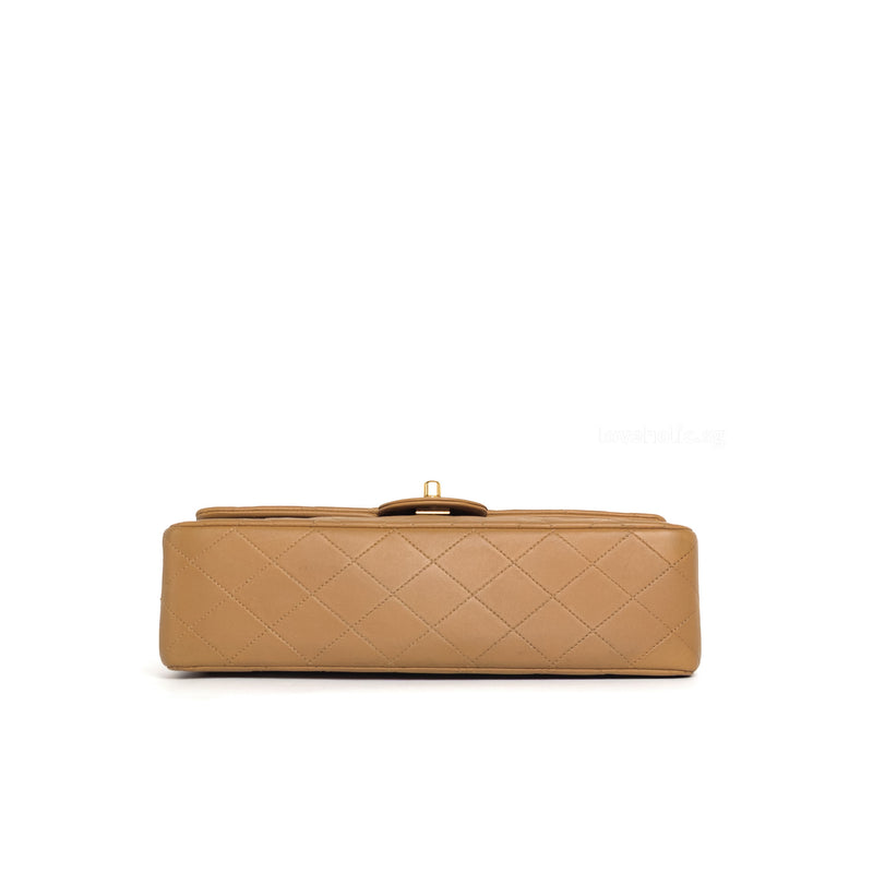 Chanel Vintage Classic Flap Medium | Caramel/Dark Beige Lambskin 24K Gold Hardware