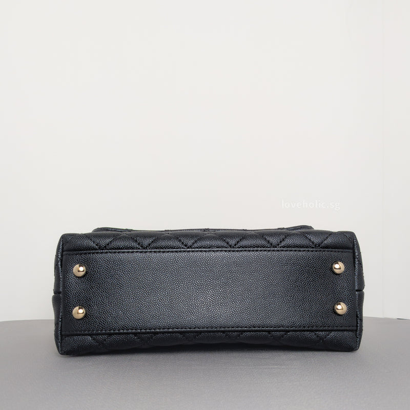 Coco Handle Small | 20K Midnight Blue Caviar Light Gold Hardware
