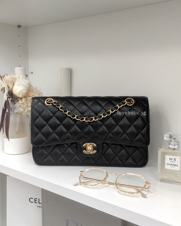 Chanel Classic Flap Medium  | Black Caviar Gold Hardware-main