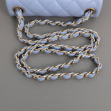Classic Flap Mini Square  | Sky Blue Lambskin Light Gold Hardware
