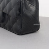 Classic Flap Mini Rectangle | 17B/17C Black Caviar Light Gold Hardware