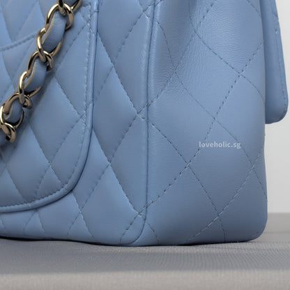 Classic Flap Mini Rectangle | 21C Sky Blue Lambskin Light Gold Hardware