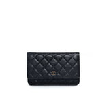 Chanel Wallet On Chain  | Black Caviar Gold Hardware