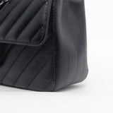 Chanel Classic Flap Chevron Mini Rectangle | 17S Black Caviar Silver Hardware