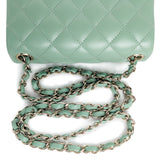 Chanel Classic Flap Mini Square | 21C Light Green Lambskin Light Gold Hardware