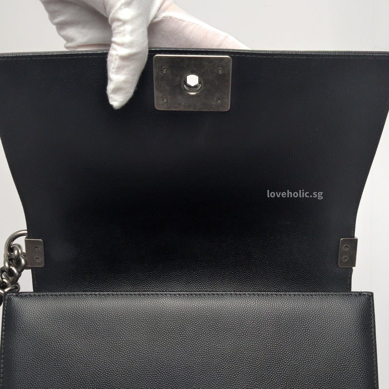 Boy Medium | Black Caviar Ruthenium Hardware