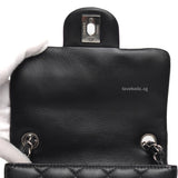 Chanel Classic Flap Mini Square | Black Lambskin Silver Hardware