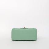 Chanel Classic Flap Mini Square | 21C Light Green Lambskin Light Gold Hardware