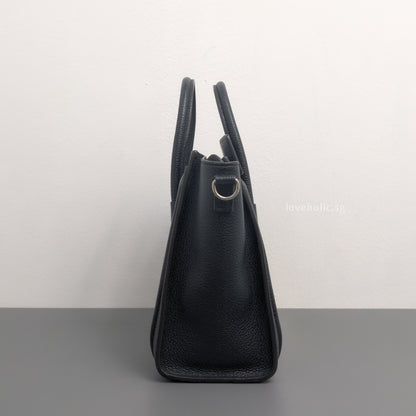 Celine Luggage Nano | Black Calfskin Ruthenium Hardware-details