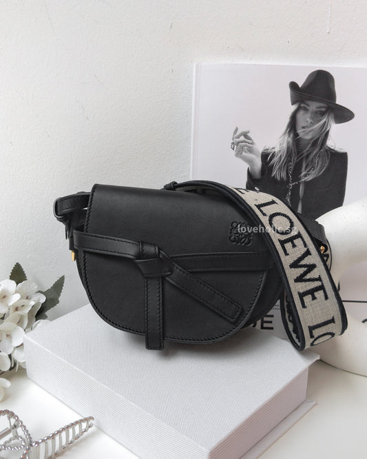 Loewe Gate Mini  | Black Calfskin Gold Hardware-main