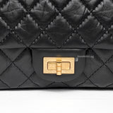 Chanel Reissue 2.55 Small | Black Aged Calfskin Gold Hardware