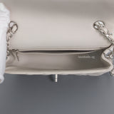 Classic Flap Mini Rectangle | 18B Ivory White Caviar Silver Hardware