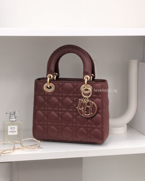 Dior My ABC Lady Dior Small | Burgundy Lambskin Light Gold Hardware-main