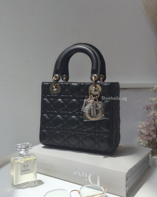 Dior My ABC Lady Dior Small | Black Lambskin Light Gold Hardware-main