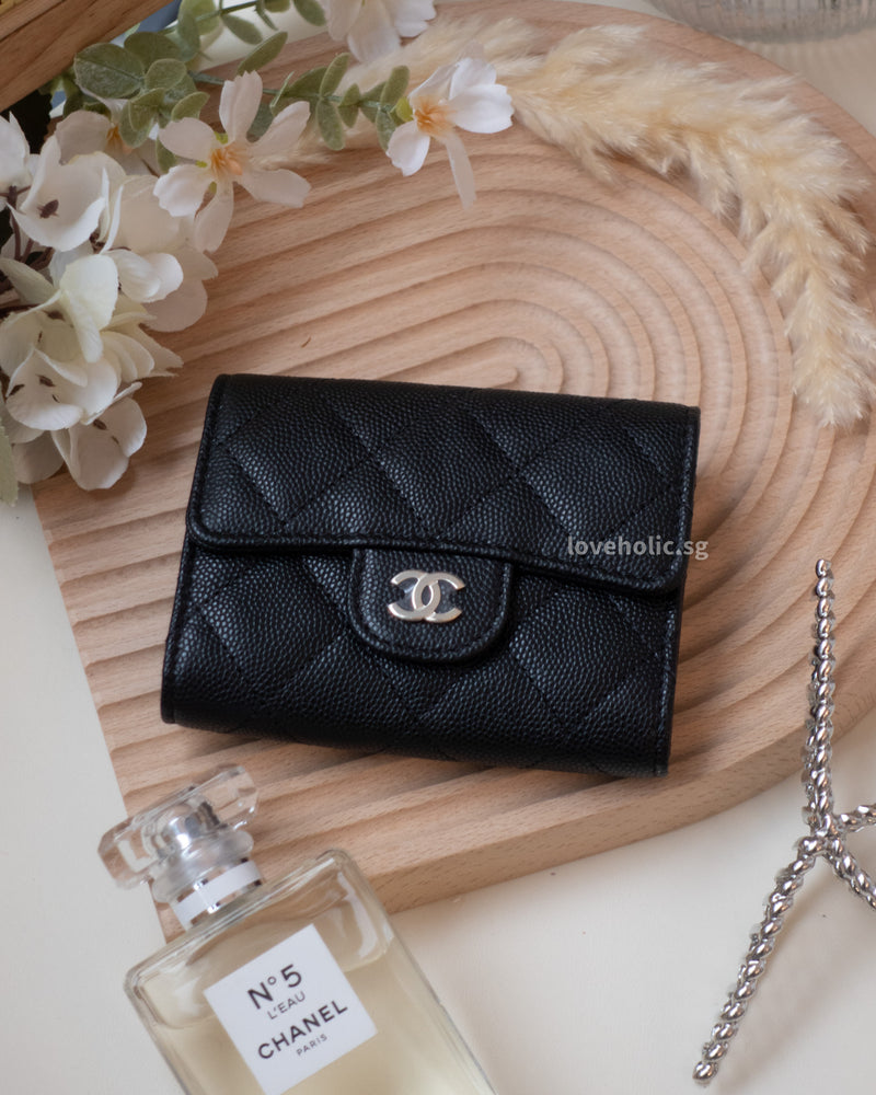 New Chanel 19 Black Lambskin Card Holder c19 classic silver logo wallet  Womens Fashion Bags  Wallets Wallets  Card Holders on Carousell