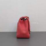 Chanel Classic Flap Chevron Mini Square | Coral Pink Lambskin Gold Hardware-side