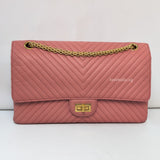 Chanel Reissue 2.55 226 Medium | Sakura Pink Calfskin Brushed Gold Hardware