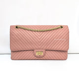 Chanel Reissue 2.55 226 Medium | Sakura Pink Calfskin Brushed Gold Hardware